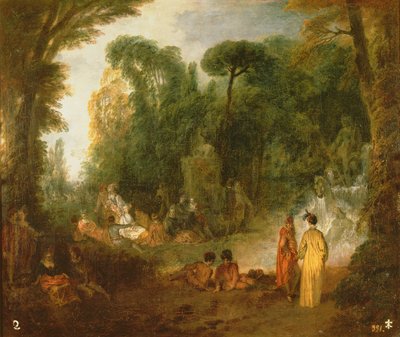 公園で丁寧に集まった171213年頃 作： Jean Antoine Watteau